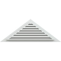 68 W 5 8 H Триаголник Гејбл Вентил: Функционален, PVC Gable Vent W 1 4 рамка за рамна трим