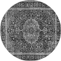 Ахгли Компанија Внатрешен Правоаголник Медалјон Сиви Традиционални Теписи, 7' 10'