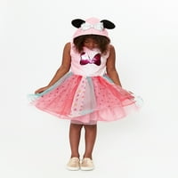 Дизни Мини глувче девојки со качулка фустан, големини 4-12