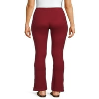 Kendall + kylie женски помлади панталони со вафли со црвени полите