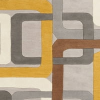 Уметнички ткајачи grsns сиви модерна 8 '10' килим во областа на бубрезите