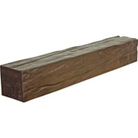 Ekena Millwork 8 H 10 D 84 W Riverwood Fau Wood Camply Mantel, Premium Hickory