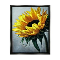 Слупел жолт сончоглед цвет Затвори ботаничко и цветно сликарство црно лебдеј врамен уметнички печатен wallид уметност
