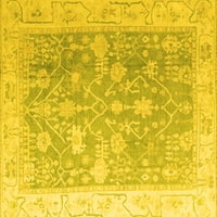 Ахгли Компанија Внатрешен Правоаголник Ориентални Жолти Килими Од Традиционална Област, 3'5'
