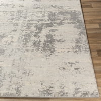 Уметнички ткајачи монако апстрактна област килим, сребрена сива боја, 6'7 9'6
