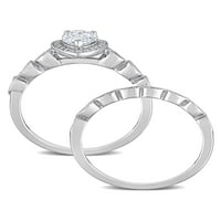 1- Карат Т.Г.В. Круша се создаде бел моисанит Стерлинг сребрен прстен за ангажирање на ангажман