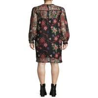 Суи од Ана Суи женски цветни везени чипка фустан