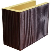 Ekena Millwork 6 H 6 D 72 W Sandblasted Fau Wood Camply Mantel Kit W alamo Corbels, Premium Mahogany