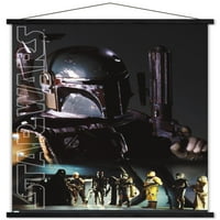 Војна на ѕвездите: Сага-Ловци На Награди - Колажен Ѕиден Постер Со Дрвена Магнетна Рамка, 22.375 34