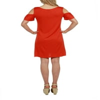 24 -тина облека за удобност Блит ладно рамо краток фустан