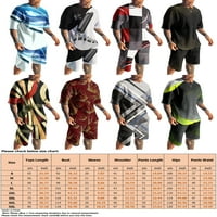 Мажите Поставуваат Геометриски Тимови Облека Со Кратки Ракави Маица Ноќна Облека Пешачење Домашна Облека Жолта Л