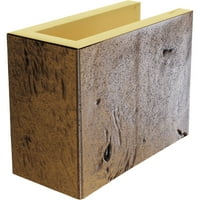 Ekena Millwork 6 H 10 D 60 W Knotty Pine Fau Wood Camplace Mantel Kit W alamo Corbels, Premium AdEd
