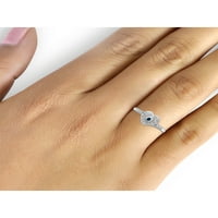 Накит Клуб сино-бел дијамант акцент Стерлинг сребрен сет за накит од 3 парчиња