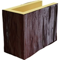 Ekena Millwork 6 H 8 D 48 W Riverwood Fau Wood Camplace Mantel Kit W alamo Corbels, Premium Mahogany