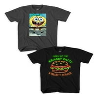 Graphbob Boys Mood Patty Neon Graphic Graphic T-Shirt, 2-пакет, големини 4-18