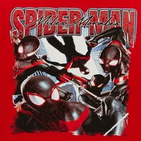 Графичка маица со момчиња Spider-Man Miles Miles Morales, 2-пакет, големини XS-XXL