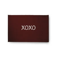 Едноставно Daisy 2 '3' Maroon Xoxo Valentines Chenille килим