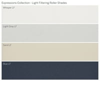 Колекција на сопствени изрази, ролери за филтрирање на безжична светлина, светло сива, должина од 5 8 ширина 72